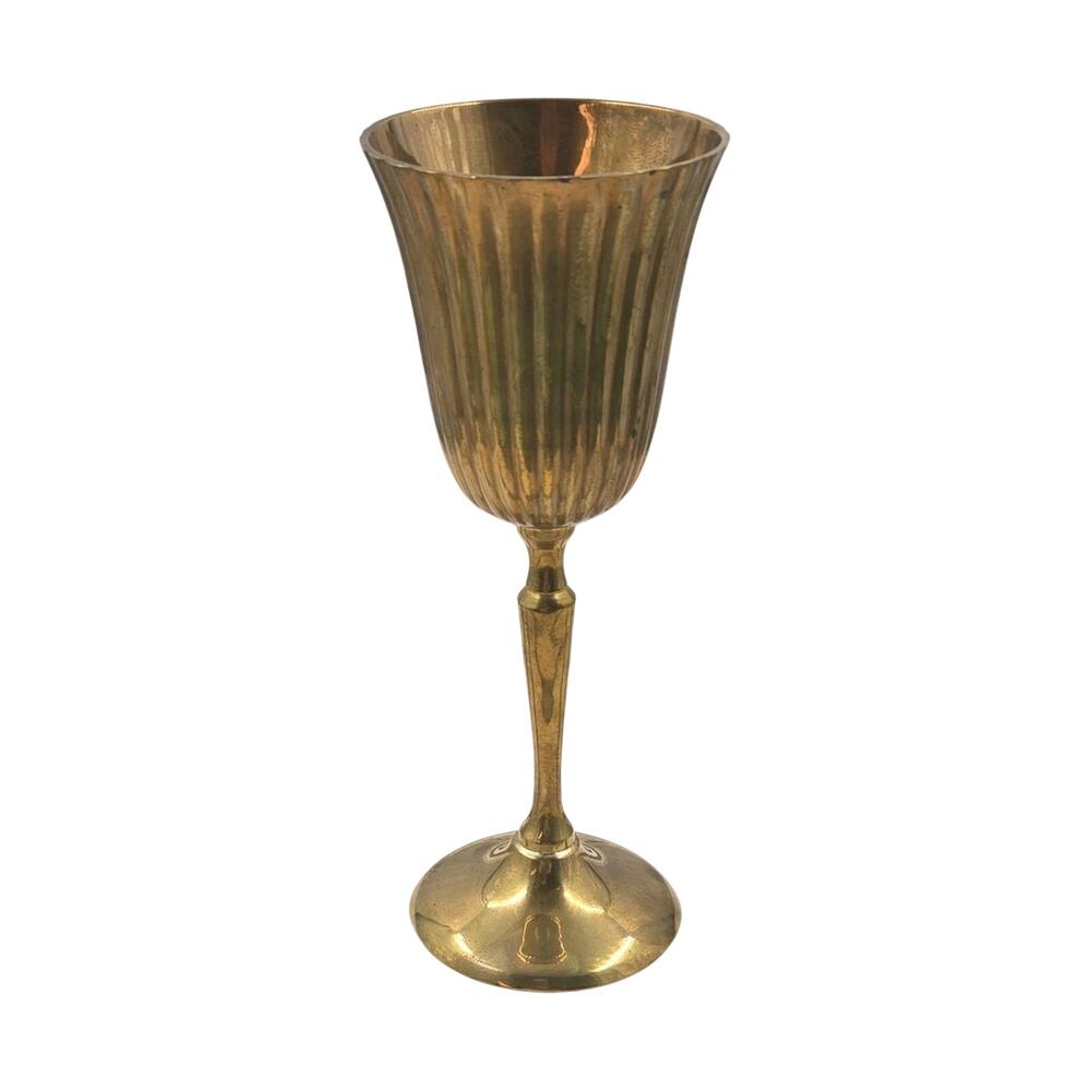 RIH Solid Brass Goblet Cup Made in India Brass Metal Drinking Vessel